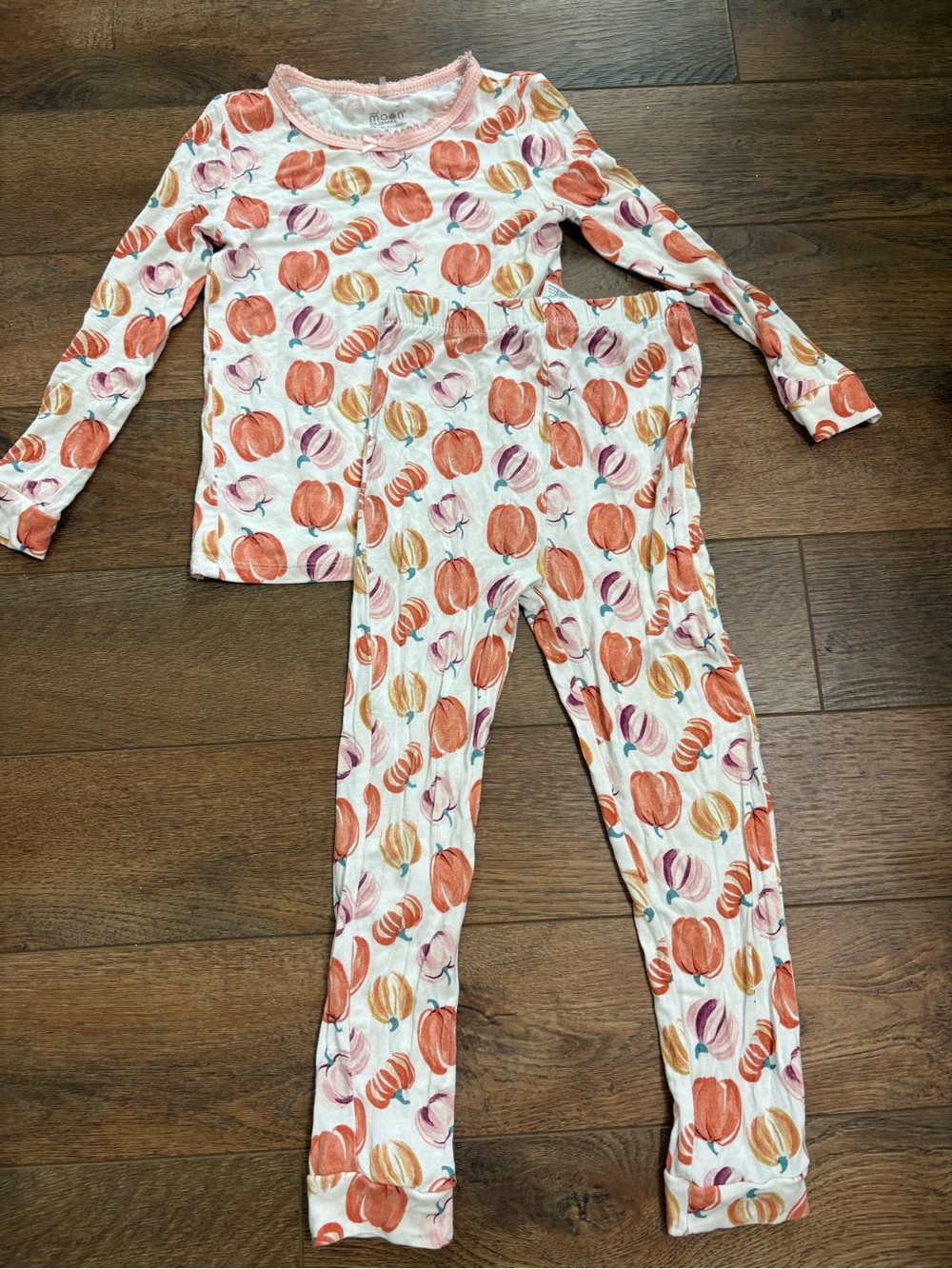 Rabbit Moon Pumpkin 2-Piece Pajama Set 3T Fall Halloween